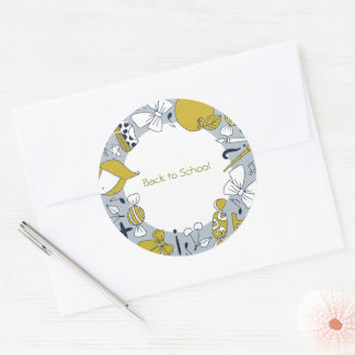 Sticker Rond Retour à l'école avec Darling Little Things Autoco