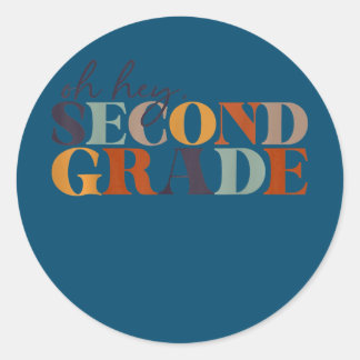 Sticker Rond Retour À L'École Étudiants Professeur Oh Hey 2nd S
