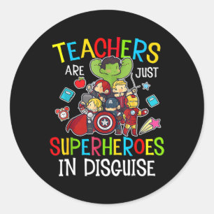 Sticker Rond Retour À L'École Les Enseignants Sont Des Cadeaux