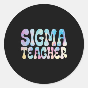 Sticker Rond Retour à l'école Sigma Enseignant mème amoureux Hu