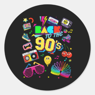 Sticker Rond Retour Aux Années 90