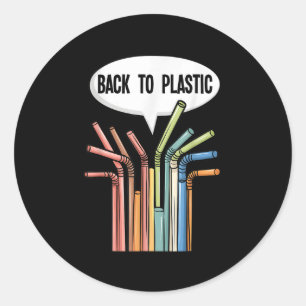 Sticker Rond Retour Aux Pailles En Plastique Président Trump Di