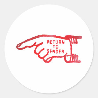 Sticker Rond Retourné à l'envoyeur