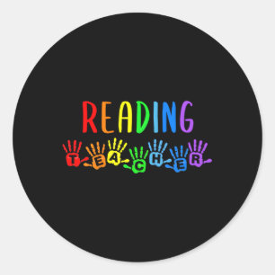 Sticker Rond Retourner À L'École Lectures Enseignants