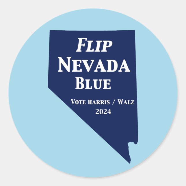 Sticker Rond Retourner Nevada Blue en 2024 (Devant)