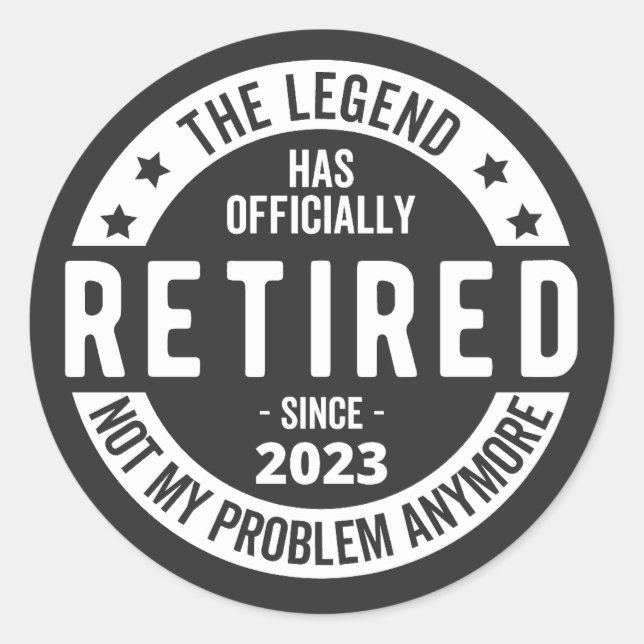 Sticker Rond retraité 2023 (Devant)