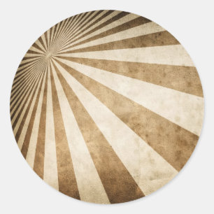 Sticker Rond Rétro arrière - plan de motif de rayure