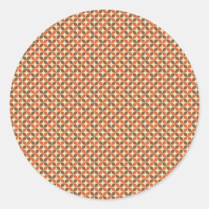 Sticker Rond Rétro Boomerang Atomique Chaud du Milieu du Siècle
