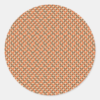 Sticker Rond Rétro Boomerang Atomique Chaud du Milieu du Siècle