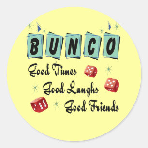 Sticker Rond Retro Bunco