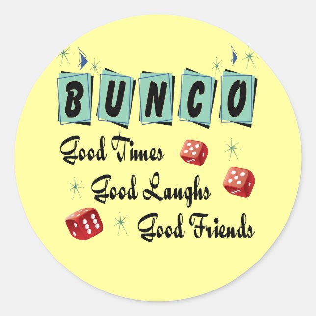 Sticker Rond Retro Bunco (Devant)