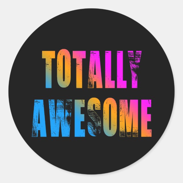 STICKER ROND RETRO DE COREY TIGER DES ANNÉES 1980 TOTALEMENT IN (Devant)