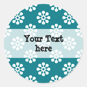 Sticker Rond Rétro Flowers