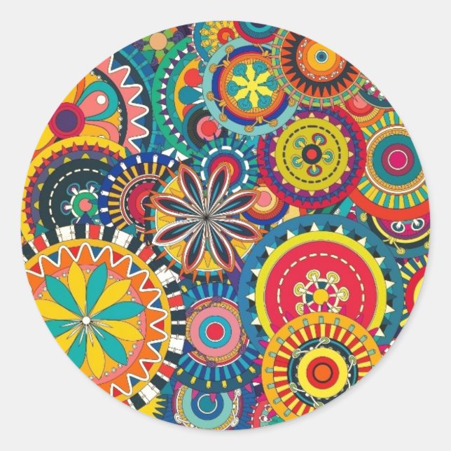 Sticker Rond Retro Funk Fun (Devant)