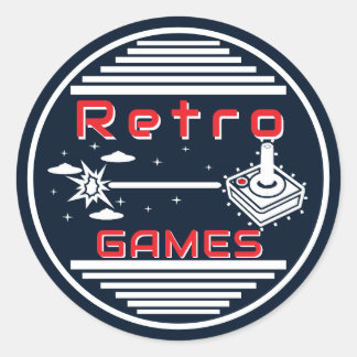 Sticker Rond Retro Games NVB