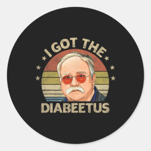 Sticker Rond Retro J'Ai Obtenu Diabète Drôle Diabète Type 1 2