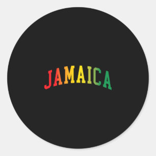 Sticker Rond Rétro Jamaïque Reggae Vintage Hommes Femmes S