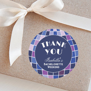 Sticker Rond Retro les années 70 Super Dernier Disco Bacheloret