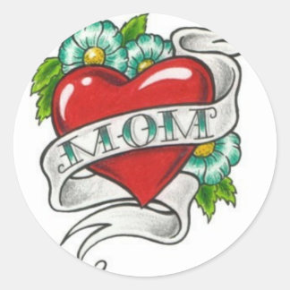 Sticker Rond Retro Maman Tattoo