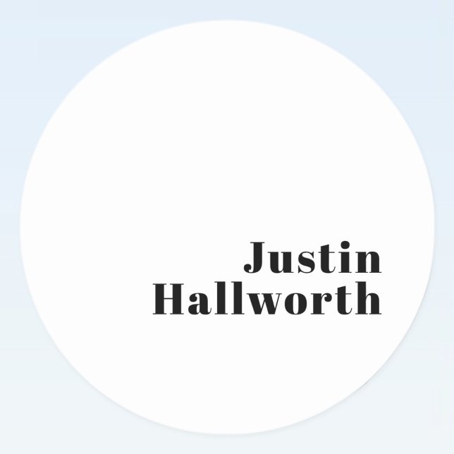 Sticker Rond Rétro Moderne Nom minimum ou Modèle d'entreprise (Créateur téléchargé)