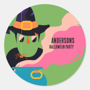 Sticker Rond Retro Pop Halloween Costume Vintage fête