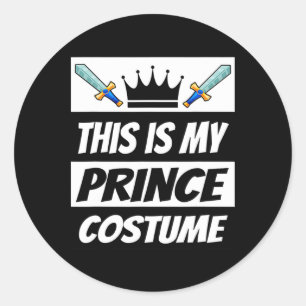Sticker Rond Retro Prince Costume Amusant Costume d'Halloween H