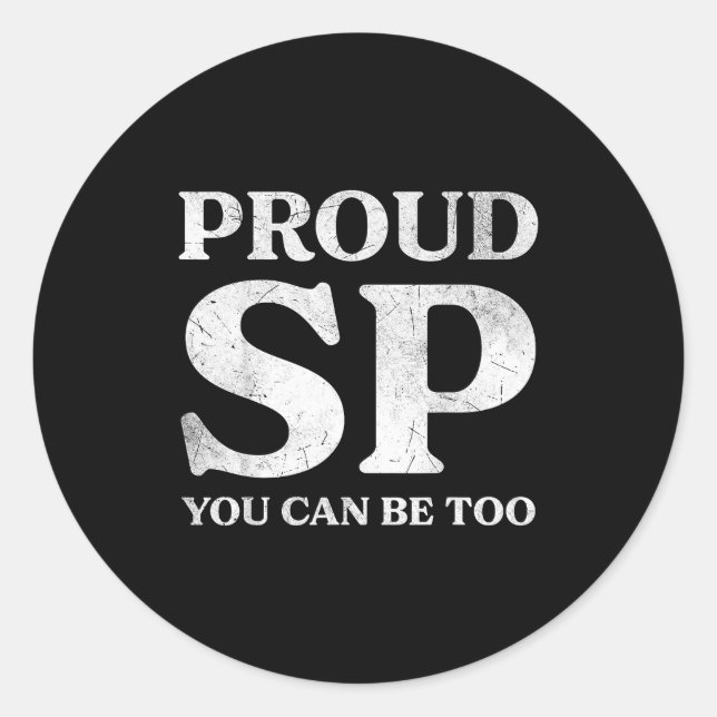 Sticker Rond Retro Proud Sp Anti Scientology Funny Quote Idea  (Devant)