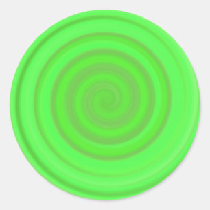 Sticker Rond Rétro remous de sucrerie en vert de chaux