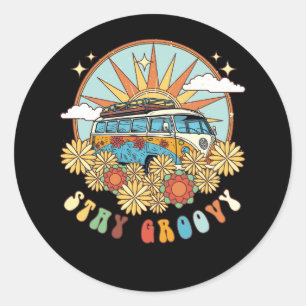 Sticker Rond Retro Rester Super Preppie été Hippie les années 7