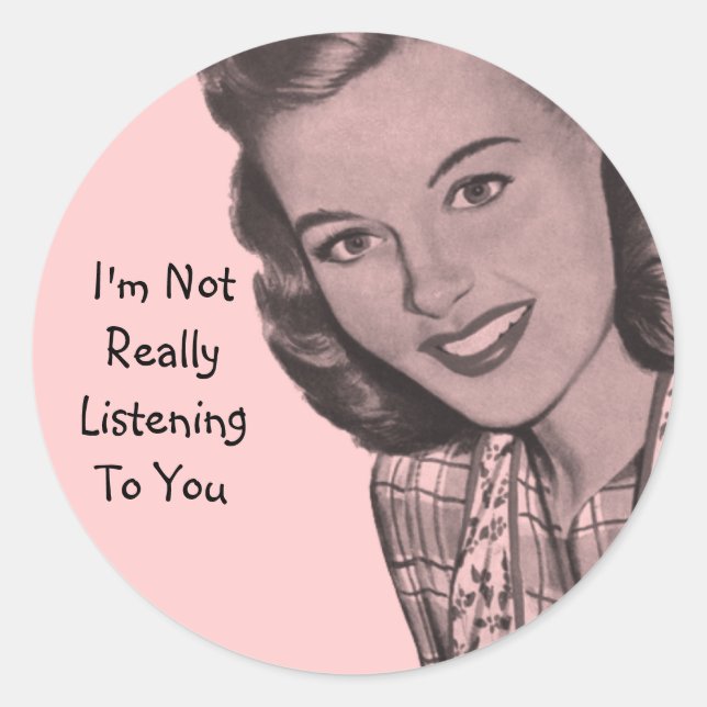 Sticker Rond Retro Smile (Devant)