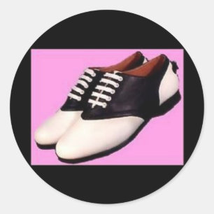 Sticker Rond Rétros 1950 chaussures de selle d'autocollants