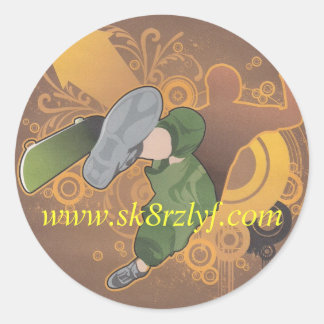 Sticker Rond rétrosk8 001, www.sk8rzlyf.com