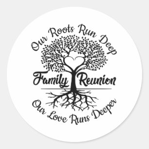 Sticker Rond Retrouvailles Familiales Rencontrez À Nouveau Notr