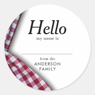 Sticker Rond Retrouvailles familiales rustiques modernes En vic