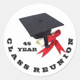 Sticker Rond Réunion de classe par Janz 45 ans