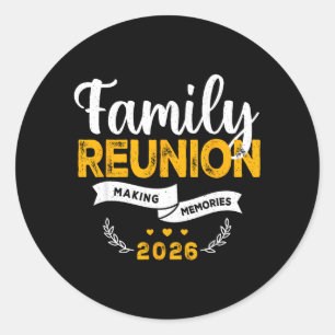 Sticker Rond Réunion de famille 2026 Création de réunion de fam