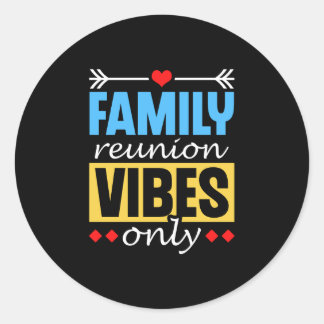 Sticker Rond Réunion de famille ambiance rassemblement familles