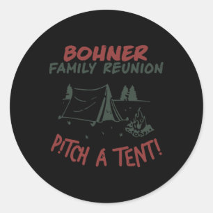 Sticker Rond Réunion de famille Bohner Monte une tente 2