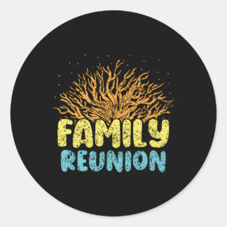 Sticker Rond Réunion des familles de réunion