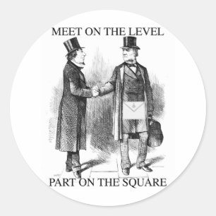 Sticker Rond Réunion des masons