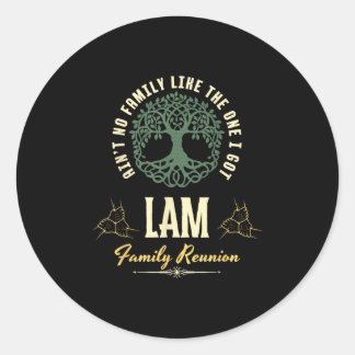 Sticker Rond Reunion familiale 2025 Conception correspondante -