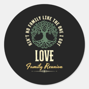 Sticker Rond Reunion familiale 2025 Conception de jumelage - Am