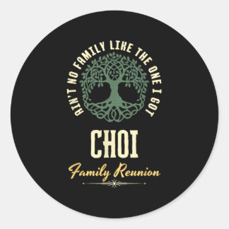 Sticker Rond Reunion familiale 2025 Conception de jumelage - Ch