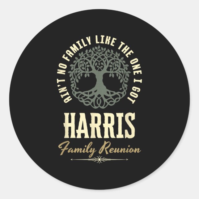 Sticker Rond Reunion familiale 2025 Conception de jumelage - Ha (Devant)