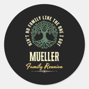 Sticker Rond Reunion familiale 2025 Conception de jumelage - Mu