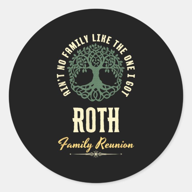 Sticker Rond Reunion familiale 2025 Conception de jumelage - Ro (Devant)