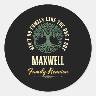 Sticker Rond Reunion familiale 2025 Matching Design - Maxwell