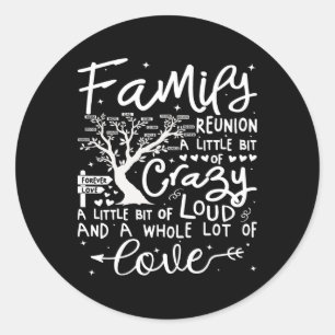 Sticker Rond Réunion familiale 2025 Réunion jumelée de la famil