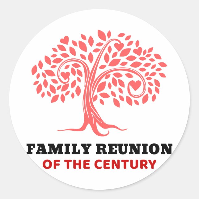 Sticker Rond Réunion Familiale Du Siècle (Devant)