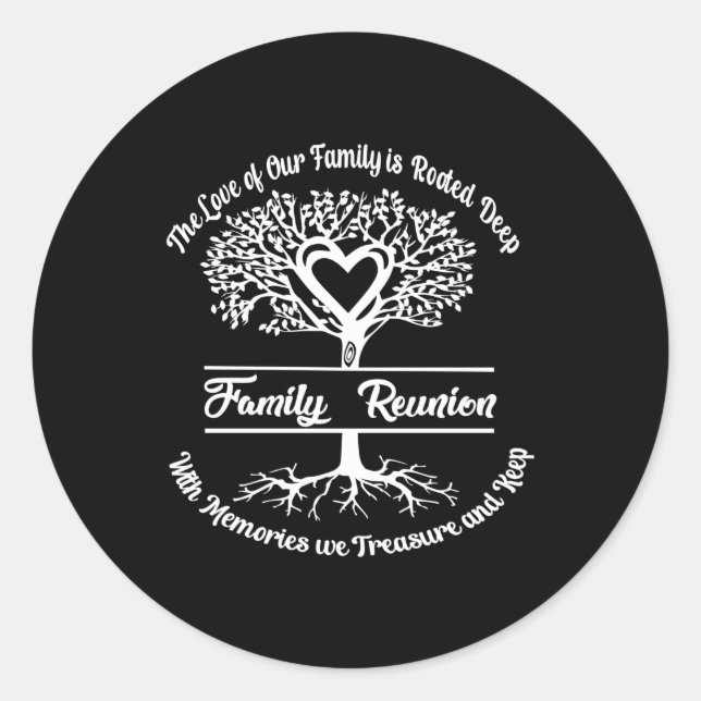 Sticker Rond Réunion Familiale L'Amour De Notre Famille (Devant)